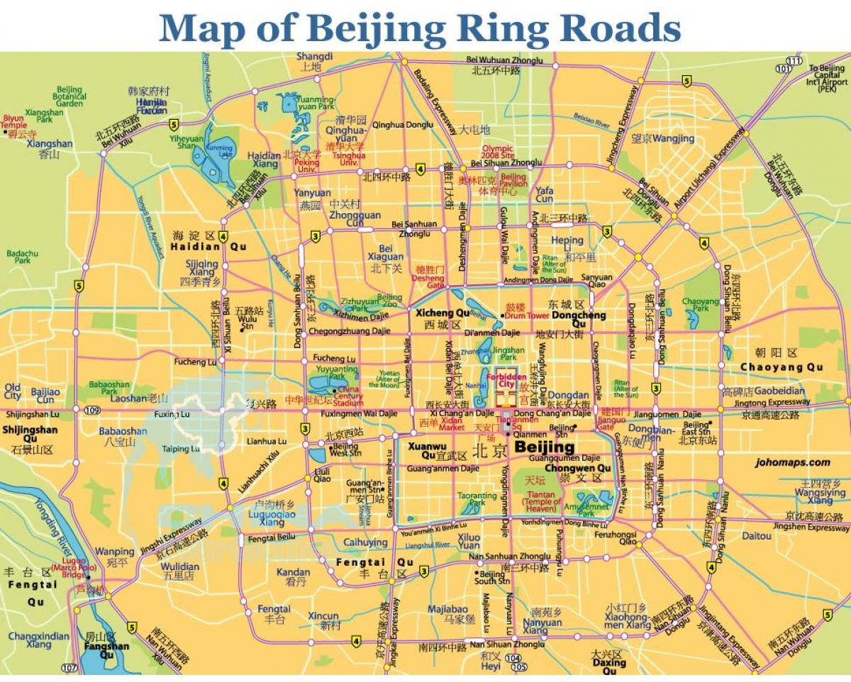 بكين الطريق الدائري خريطة