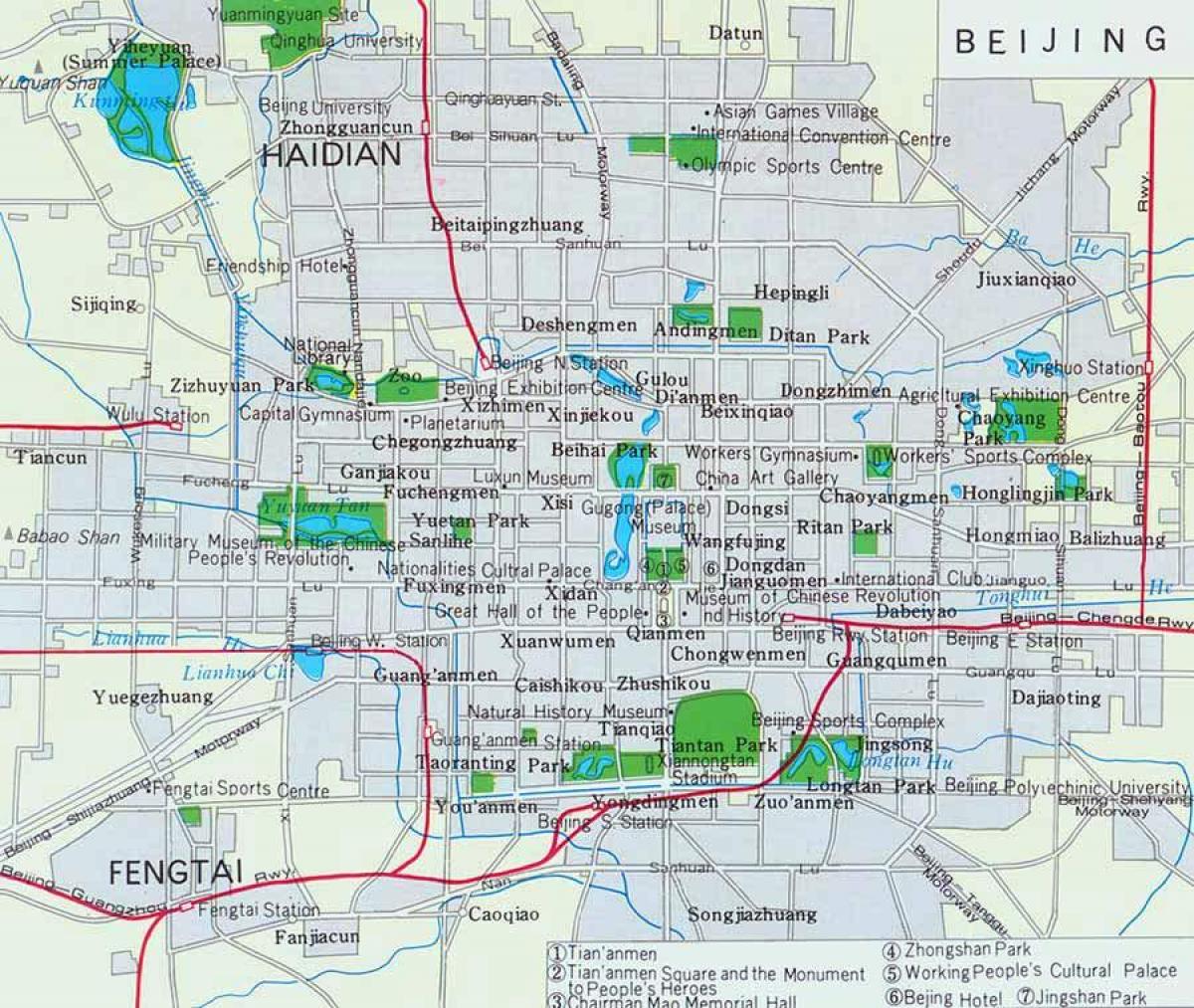 خريطة مدينة بكين