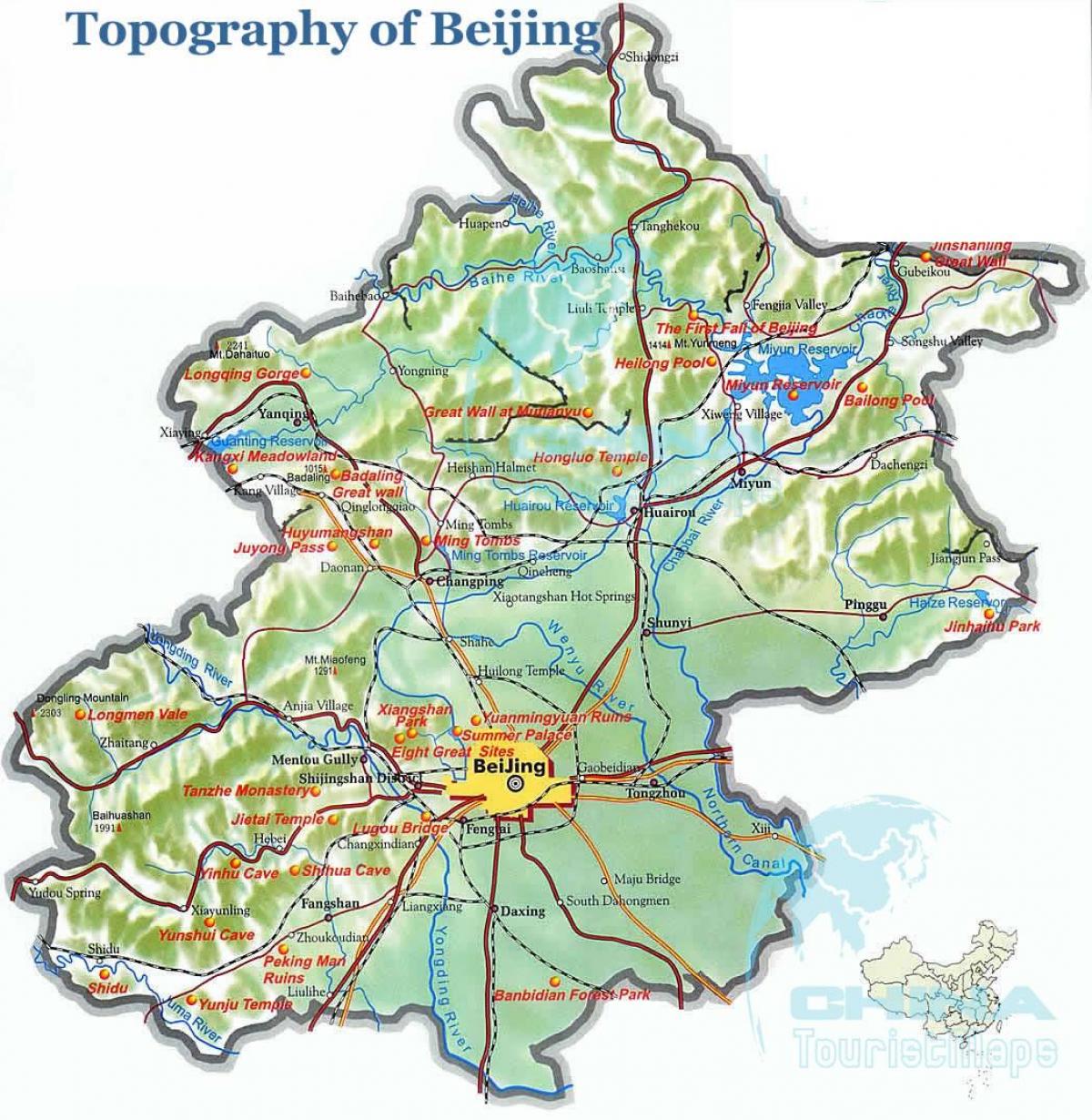 خريطة بكين الطبوغرافية