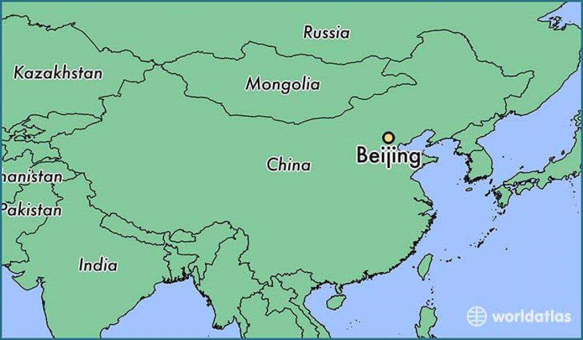 خريطة الصين تظهر بكين