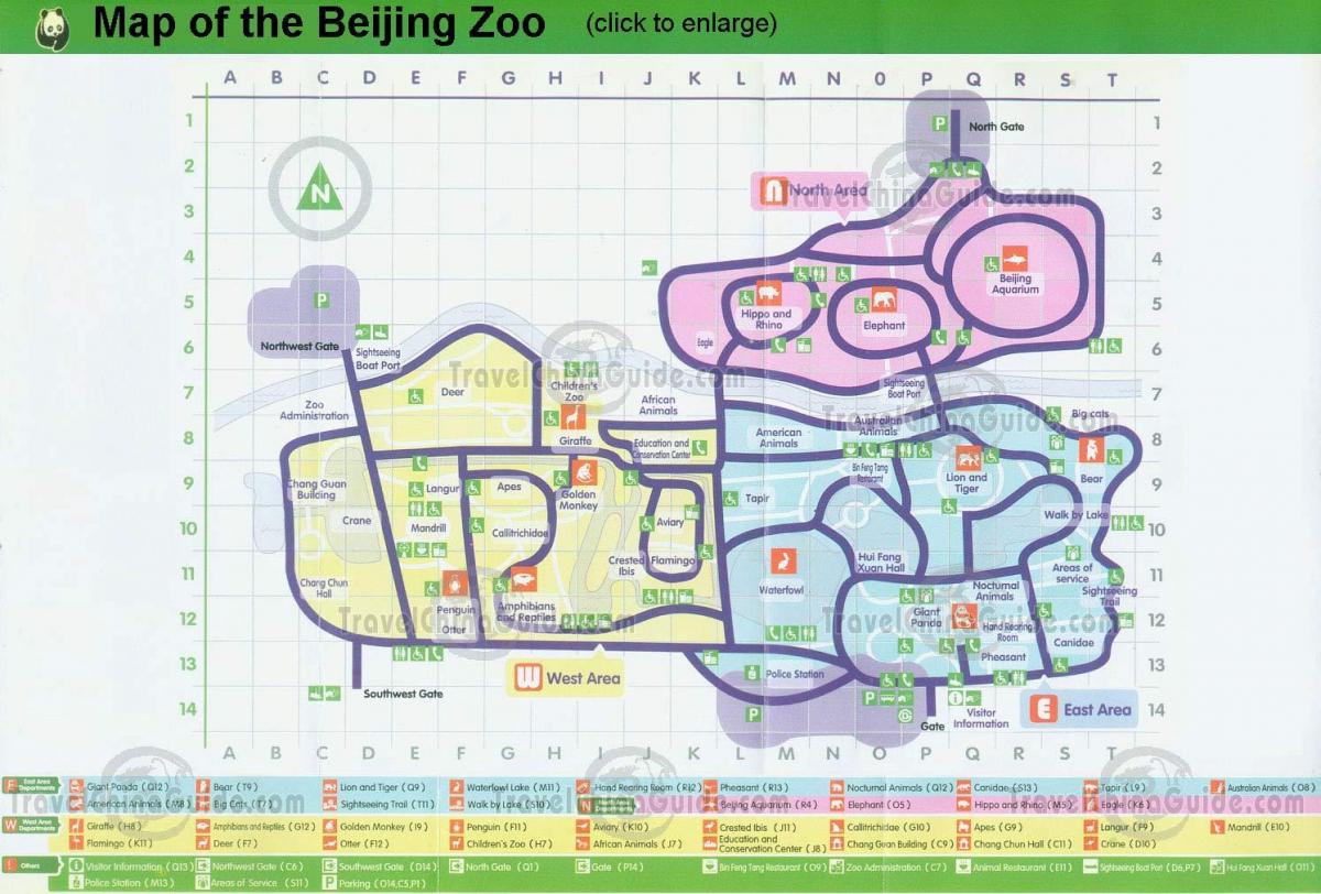 خريطة حديقة حيوان بكين
